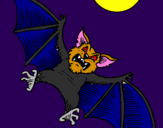 Disegno Pipistrello cane  pitturato su OCROP OID leggi invertito