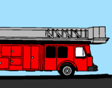 Disegno Camion dei pompieri con la scala pitturato su Alejandro