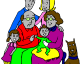 Disegno Famiglia pitturato su NICHOLAS