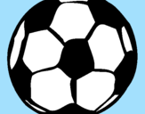 Disegno Pallone da calcio pitturato su chiara