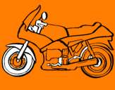 Disegno Motocicletta  pitturato su flavio
