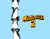 Disegno Madagascar 2 Pinguino pitturato su luigi