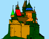 Disegno Castello medievale  pitturato su FRANCESCO21