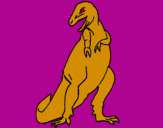 Disegno Tyrannosaurus Rex pitturato su luca