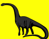 Disegno Mamenchisauro  pitturato su enrico