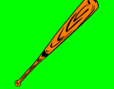Disegno Mazza da baseball  pitturato su VIVIANA