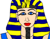 Disegno Tutankamon pitturato su  eric