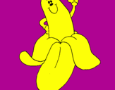 Disegno Banana pitturato su margarita