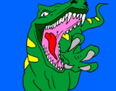 Disegno Velociraptor  II pitturato su laetitia