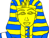 Disegno Tutankamon pitturato su andrea roncucci