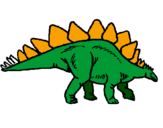 Disegno Stegosaurus  pitturato su Federico