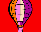 Disegno Pallone aerostatico pitturato su mongolfiera