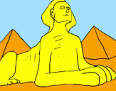 Disegno Sfinge pitturato su ANDREA .C.