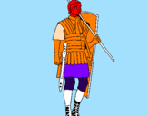 Disegno Soldato romano  pitturato su amanda pucci