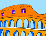 Disegno Colosseo pitturato su GIUSEPPE  TRIMARCHI