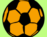 Disegno Pallone da calcio pitturato su margarita