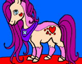 Disegno Pony pitturato su maria