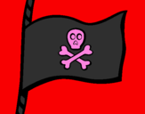 Disegno Bandiera dei pirati pitturato su LAUREN