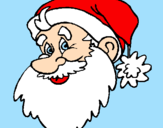 Disegno Faccione Babbo Natale  pitturato su teresa scotto 11 anni