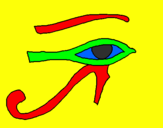 Disegno Occhio di Horus  pitturato su Francesca  