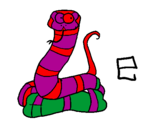 Disegno Serpente  pitturato su IVA