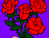 Disegno Mazzo di rose  pitturato su bbbbbbbbbbbbbbbbbbbb
