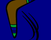 Disegno Boomerang pitturato su stefsno