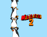 Disegno Madagascar 2 Pinguino pitturato su intero 007