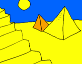 Disegno Piramidi pitturato su FEDERICO