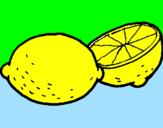 Disegno limone  pitturato su nicole