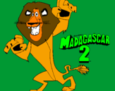 Disegno Madagascar 2 Alex pitturato su giada