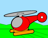 Disegno Piccolo elicottero pitturato su miki