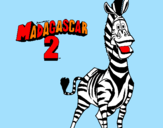 Disegno Madagascar 2 Marty pitturato su simona