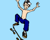 Disegno Skateboard pitturato su Nicolò
