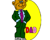 Disegno Papà orso  pitturato su pooh