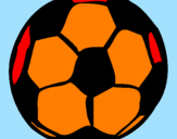 Disegno Pallone da calcio pitturato su edoardo