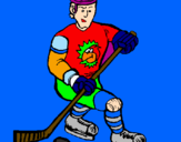 Disegno Giocatore di hockey su ghiaccio pitturato su LORIS