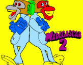 Disegno Madagascar 2 Manson & Phil 2 pitturato su ALESSIA R.