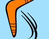 Disegno Boomerang pitturato su simone o