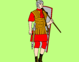 Disegno Soldato romano  pitturato su riki sorbolo pr