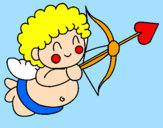 Disegno Cupido  pitturato su kiki9c