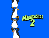 Disegno Madagascar 2 Pinguino pitturato su GAIA