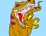 Disegno Velociraptor  II pitturato su gabriele