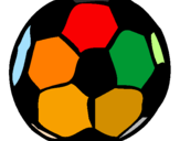 Disegno Pallone da calcio pitturato su CLAYTON - IDADE 5 ANOS