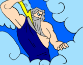 Disegno Zeus pitturato su giovanni 005