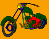 Disegno Motocicletta pitturato su matteo