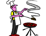 Disegno Barbecue pitturato su Raffaele