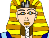 Disegno Tutankamon pitturato su tutankamon