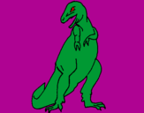 Disegno Tyrannosaurus Rex pitturato su LORENZO