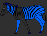 Disegno Zebra  pitturato su pasquale